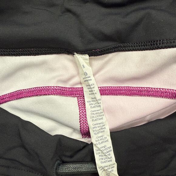 Lululemon Size 8 Speed Tight Leggings Pigment Wind Berry Pink Maroon Pockets‎ - Picture 5 of 8